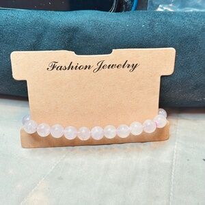 Rose Quartz Crystal Stretchy Bracelet Genuine Stones EUC Great Stretch
